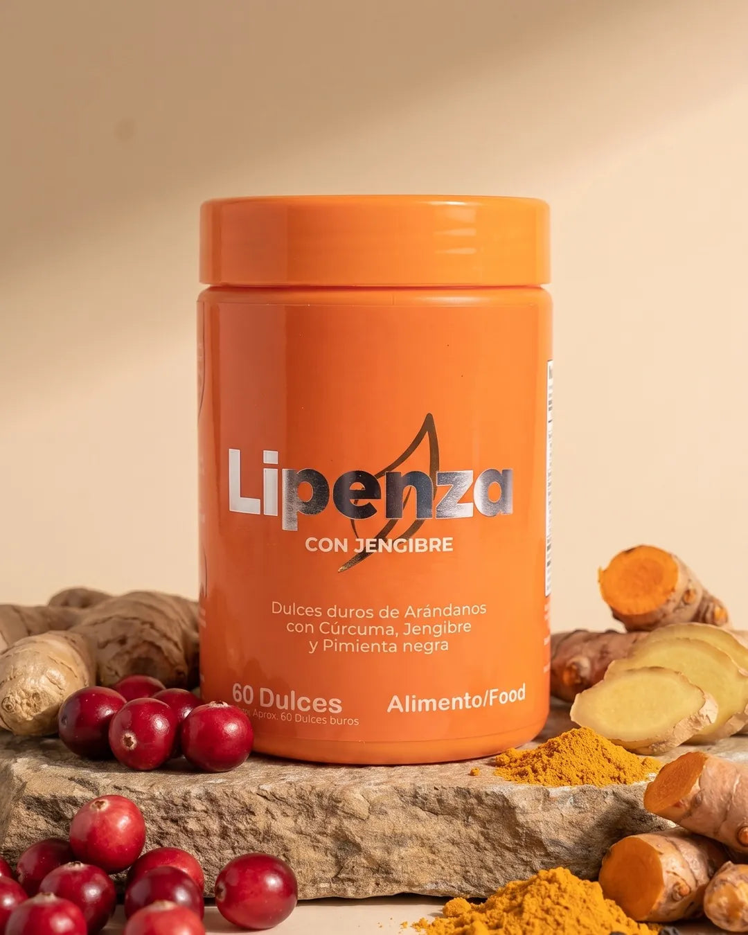 Lipenza con cúrcuma, jengibre y arándanos